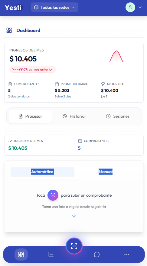 App de Yesti en el celular
